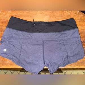 Striped Purple and Black Lululemon Shorts